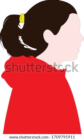 a girl head illustratioın vector