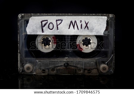 Pop Music Mixtape
A popular Music Mixtape Cassette with black background