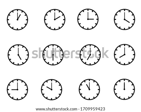 black circle wall clock showing 1 to 12 hours
