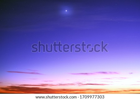 Venus planet in the April night sky.