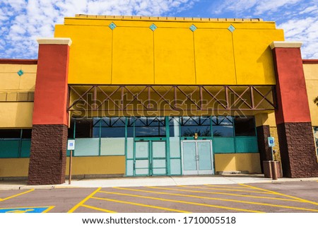 Entrance To Closed Retail Commercial Building