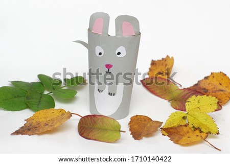 Kids craft paper roll mouse