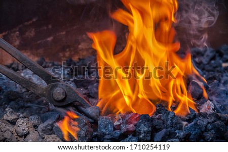 Fire ready for metal forging