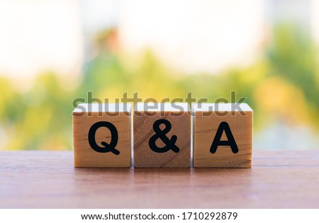 A close up of q and a wooden block Royalty-Free Stock Photo #1710292879