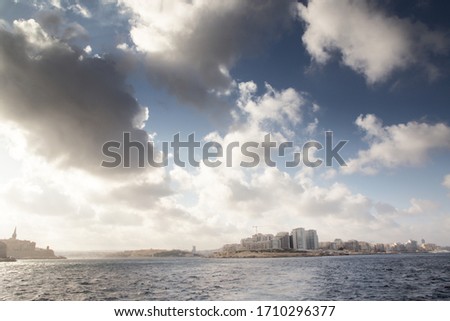 Seascape with the city of Sliema in the background