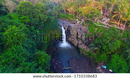 Beauiful View of Tegenungan Waterfall in the Forest - Bali, Indonesia