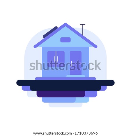 Home. House icon. Modern flat illustration. Vector file.