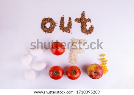 the sign out of food made of food 