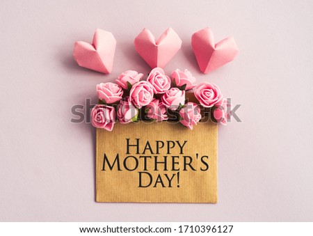 Happy Mother's Day wishing card in pastel soft colors