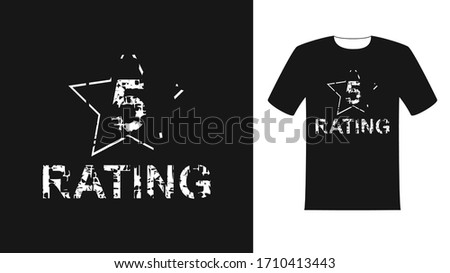 5 stars rating t shirt design