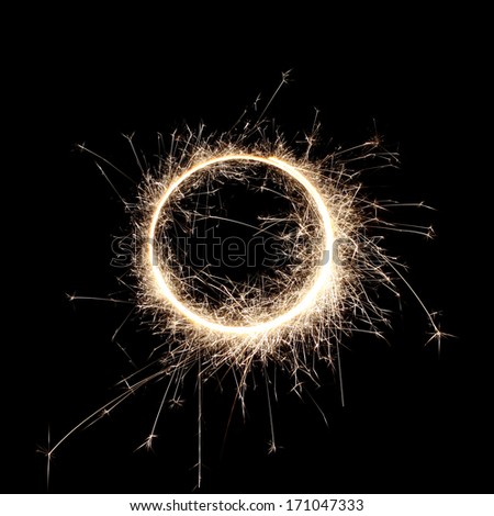 sparklers sparks on a black background