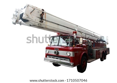fire truck in white background