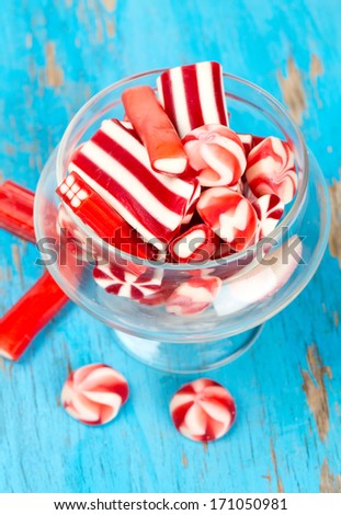 pink striped jelly candies
