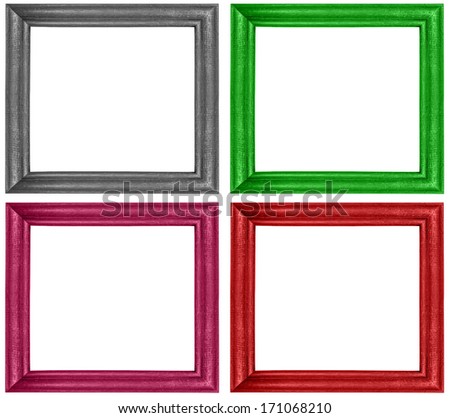 Old picture frame Pink Wood colorful concept