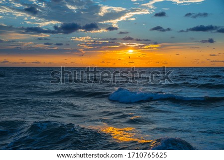 Sunrise on the Black Sea in Odessa
