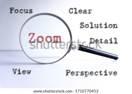 magnifier glass with white background