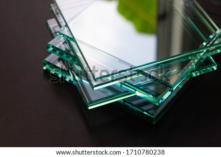 Glass Factory produces a variety of transparent glass thicknesses. Royalty-Free Stock Photo #1710780238