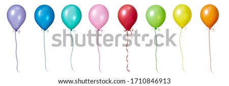 A set of balloons isolated on white background. Royalty-Free Stock Photo #1710846913