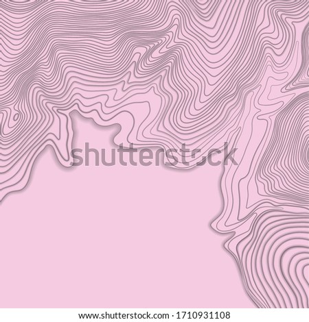 Mountain hiking. Map line of topography. Vector abstract topographic map concept with space for your copy. 3D Cartography concept background. Map mockup infographics. World map Template. Wavy backdrop