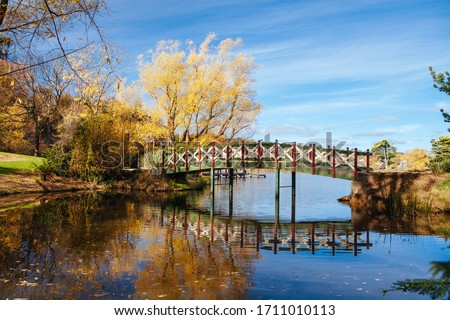 A late autumn afternoon on Lake Daylesford in Daylesford, Victoria, Australia Royalty-Free Stock Photo #1711010113
