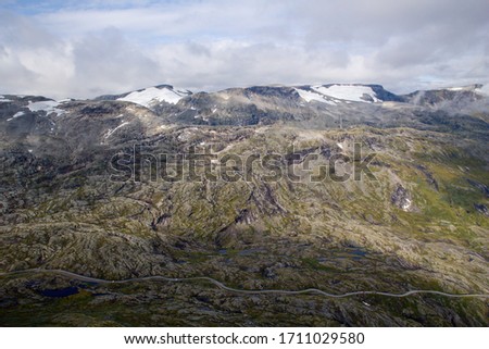 Picture of Norwegian landscape taken from Dalsnibba viewpoint, Norway