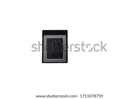 Memory card for digital camera dslr on white isolated background and clipping path