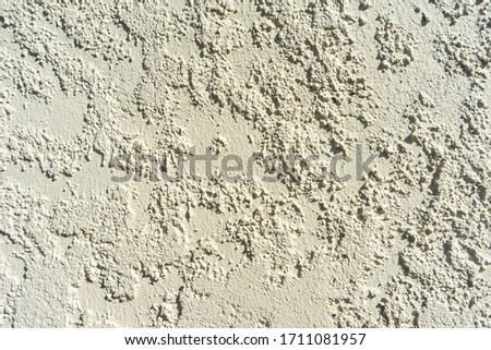 Detailed stucco, textured plaster home siding background. South Florida vacation golf house