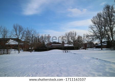 Snowy Beautiful Landscape Perfect for Background Photos or Commercial Use 