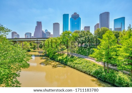 Downtown skyline in Houston Texas