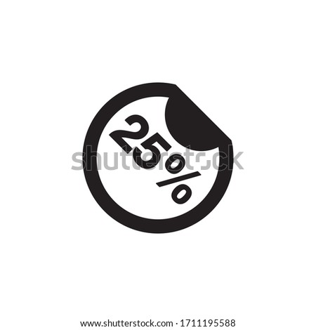 Discount icon in trendy line style. Price tag symbol.