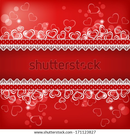 Valentine`s background with heart.  Vector illustration.