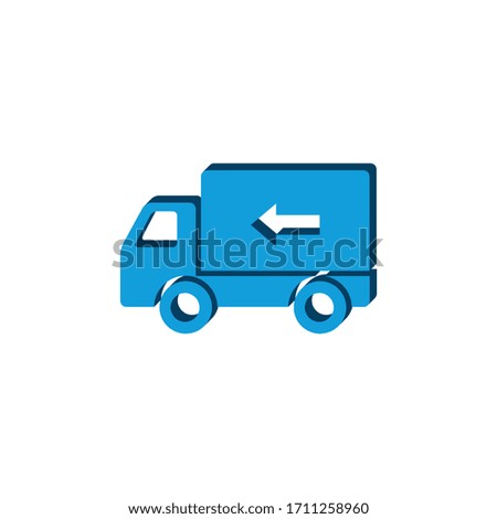 Vector icon fast delivery
isometric. 3d  sign isolated on white background.