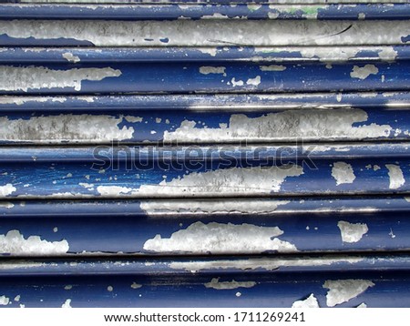 Metallic Textured Background - Old Blue Cracked Paint