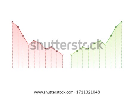 Profit and lost money or budget. Cash and rising graph arrow up, concept of business success. Capital earnings, benefit. Vector stock illustration Royalty-Free Stock Photo #1711321048