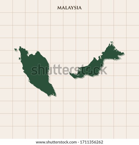 Map of Malaysia vector design template
