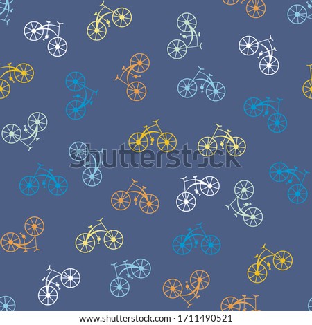 Colorful pattern of bicycles vector illustration.