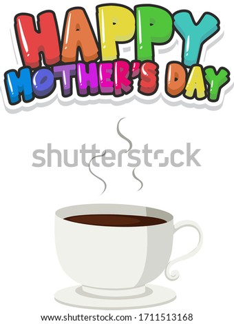 Happy mother's day sign illustration