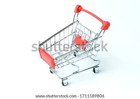 Shopping cart, isolated on white background.
