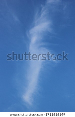 Strange clouds in the beautiful blue sky