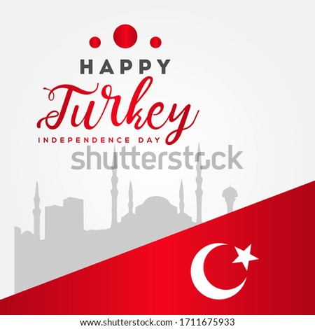 Turkey Independence Day Vector Design Illustration