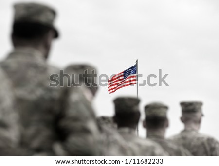Memorial day. Veterans Day. US soldiers. US Army. The United States Armed Forces. Military forces of the United States of America. Royalty-Free Stock Photo #1711682233