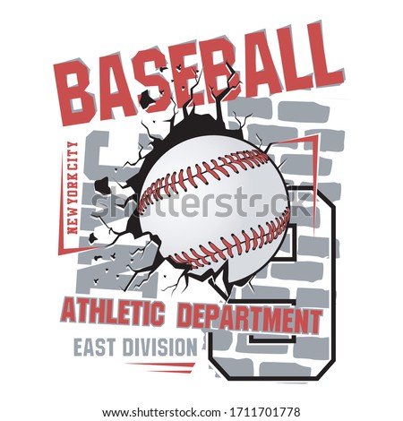 baseball sport original design typography, t-shirt graphics, vectors illustration