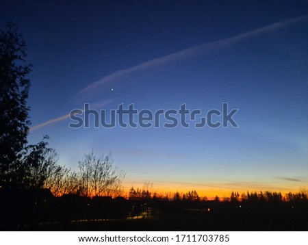 22April2020 Talsi Latvia planet Venus in the evening sky