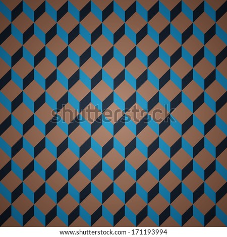 Dark clean vector color retro abstract isometric seamless background pattern