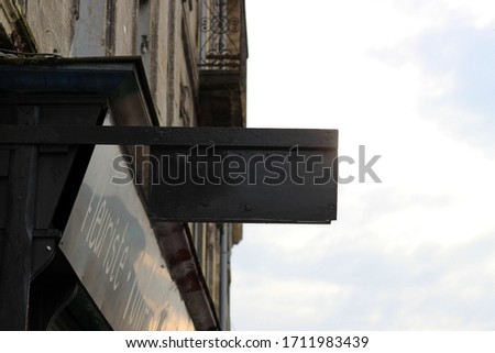Mock up of french building signboard
