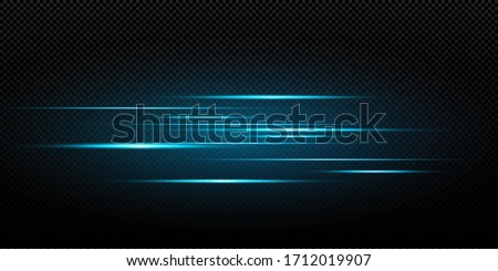 Vector illustration of a blue color. Light effect. Abstract laser beams of light. Chaotic neon rays of light . Royalty-Free Stock Photo #1712019907