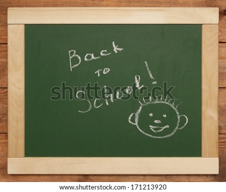 "back to school" written on blackboard