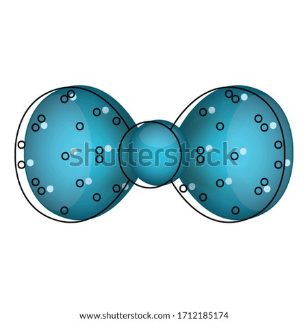 Isolated blue bowtie icon. Hipster style - Vector