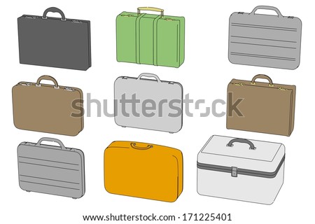 cartoon image of suitcases (luggages)