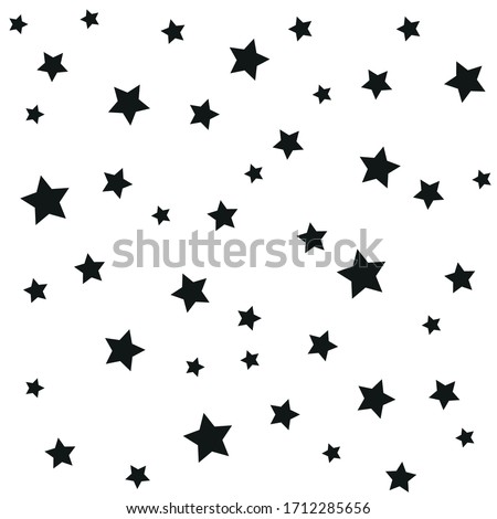 Stars random seamless pattern vector